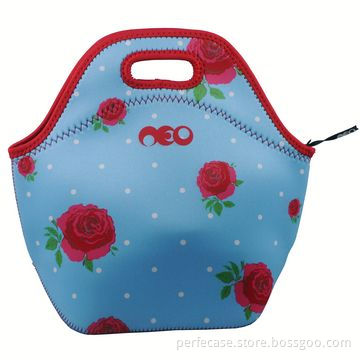Lunch Totes, 3mm Neoprene, with Convenient Carrying Handle, Different Patterns Available